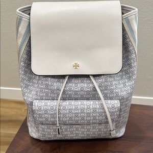Tory Burch Grey and Light Blue Women's Backpack
